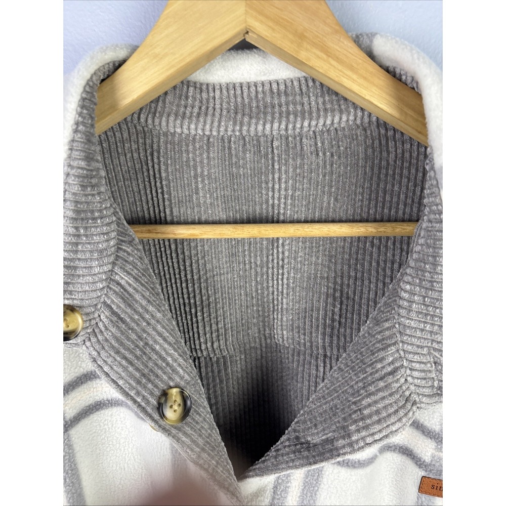 Men's Simply Southern Reversible Corduroy Fleece Shacket Size XXL Preppy - Picture 10 of 14